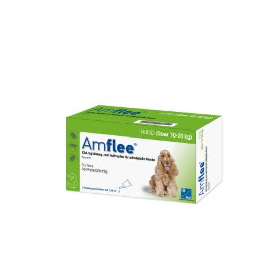Amflee 134.  Medium hond, met Fipronil, ter bestrijding van vlooien en teken.