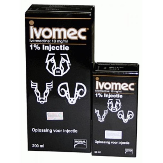 Ivomec 1% Injectie. --- Voor de behandeling van parasieten bij koeien, schapen en varkens.
