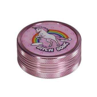 Black Leaf Grinder 2-part Bitch Bong pink