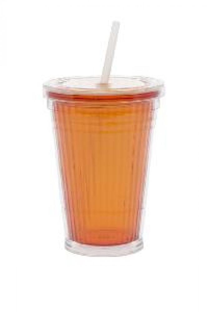 Gimex Drinkbeker met Rietje Oranje