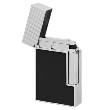 S.T. Dupont Ligne 2 Microdiamond head matt black aansteker - Platinum