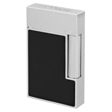 S.T. Dupont Ligne 2 Microdiamond head matt black aansteker - Platinum