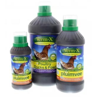 Verm-X Pluimvee VLOEIBAAR. Natuurlijke ontwormer voor pluimvee, eenden en hoenderen.