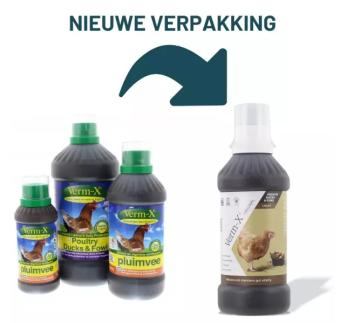 Verm-X Pluimvee VLOEIBAAR. Natuurlijke ontwormer voor pluimvee, eenden en hoenderen.