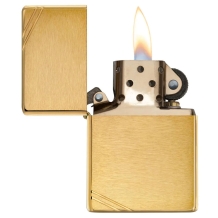 Zippo aansteker PL 240 Vintage brass brushed