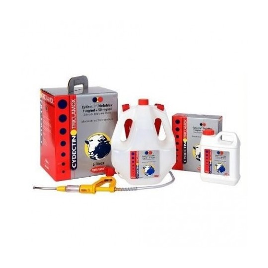Cydectin Triclamox Drench 2.5ltr. --- Tegen maag-, darm-, longwormen, leverbot, luizen & schurftmijt.