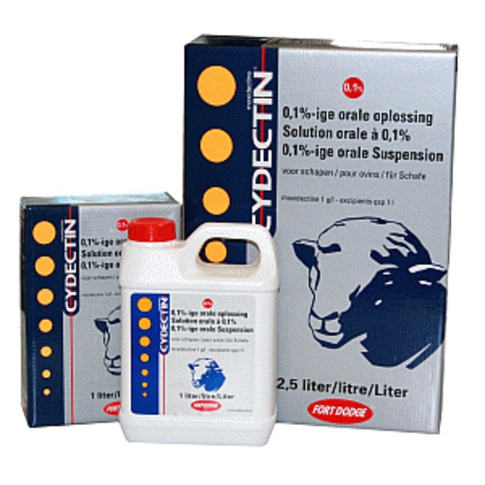 Cydectin 0.1% Oraal. --- Ter behandeling en bestrijding van volwassen en onvolwassen maagdarmwormen en volwassen longwormen bij schapen en lammeren
