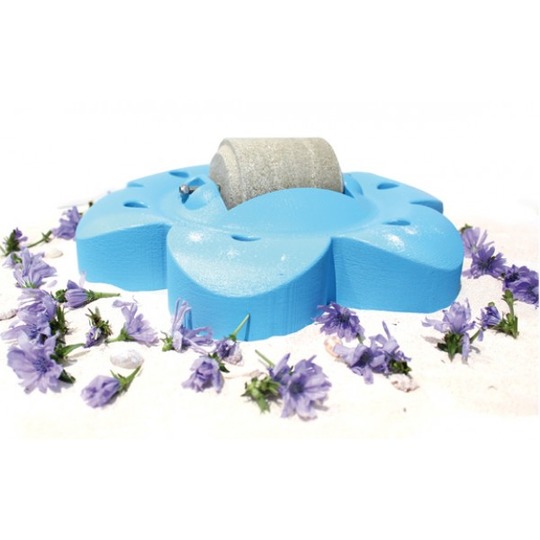 Officinalis Flower Blau. --- Lollyroll Lecksteinhalter + 1 Lollyroll Leckstein.