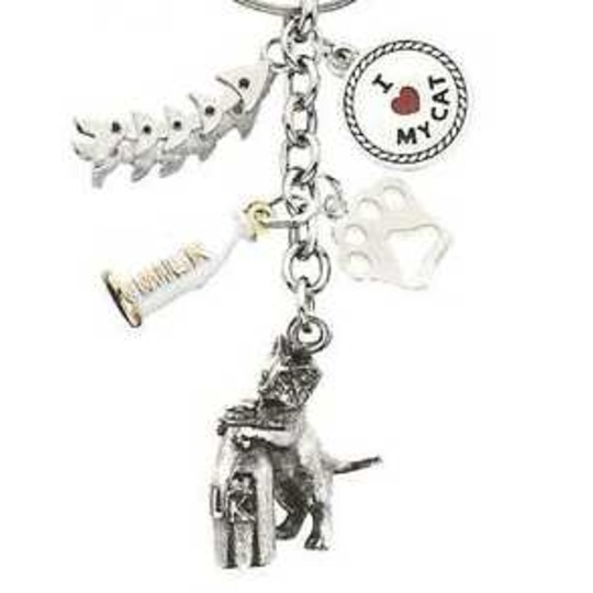 I Love my Cat Sleutelhanger.  Unieke Sleutelhanger, 3 verschillende !!