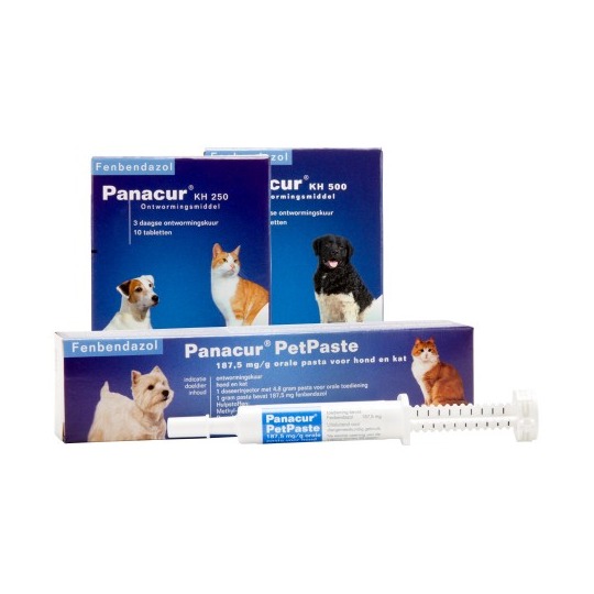 Panacur Hond en Kat Ontwormingsmiddel --- Breed werkend ontwormingsmiddel voor honden en katten, In pasta of pil vorm.