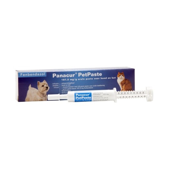Panacur Petpasta 4.8gr. --- Een breedspectrum ontwormingsmiddel voor honden en katten tot 6 kg en ter behandeling van Giardia.