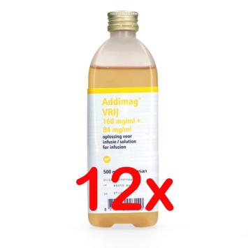 Addimag 12x 500ml. -- Infusion is a sterile, pyrogen-free infusion fluid against milk fever and head disease in cattle.