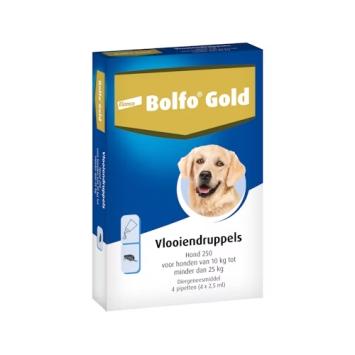 Bolfo Gold Hond. -- Anti-vlooienmiddel in spot-on, voor kleine & grote honden, in 2 & 4 pipetten.