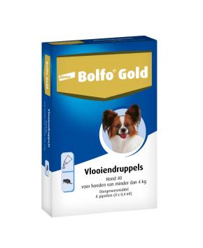 Bolfo Gold Hond. -- Anti-vlooienmiddel in spot-on, voor kleine & grote honden, in 2 & 4 pipetten.