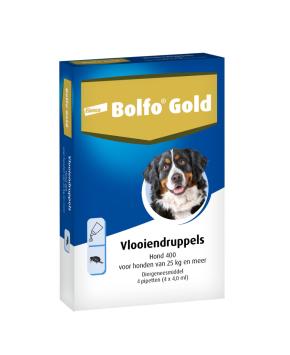 Bolfo Gold Hond. -- Anti-vlooienmiddel in spot-on, voor kleine & grote honden, in 2 & 4 pipetten.
