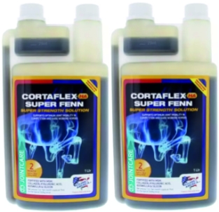 Equine America Cortaflex HA Super Fenn Super Strenght Solution.   Potente soporte articular para caballos de alto rendimiento, carreras y competición, o caballos desgastados de mayor edad.