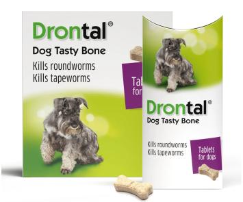 Drontal Tasty Ontworming Hond 10 kilo.   Breedspectrum ontwormingsmiddel voor honden. 