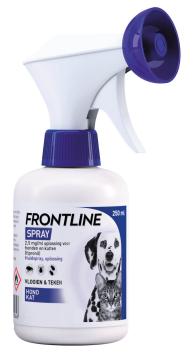 Frontline spray -- Vertrouwde bescherming voor honden en katten tegen vlooien en teken.