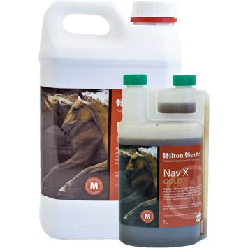 Hilton Herbs Lam X Gold. -- (voorheen Nav X Gold) Ter ondersteuning van de hoef en bevordering van de doorbloeding.